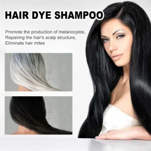 2pcs Black Hair Colouring Shampoo Herbal Essence