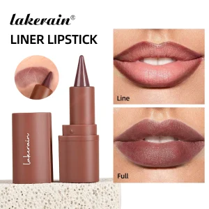 Liner Lipstick 6Colors Matte Black Brown Velvet Lipstick